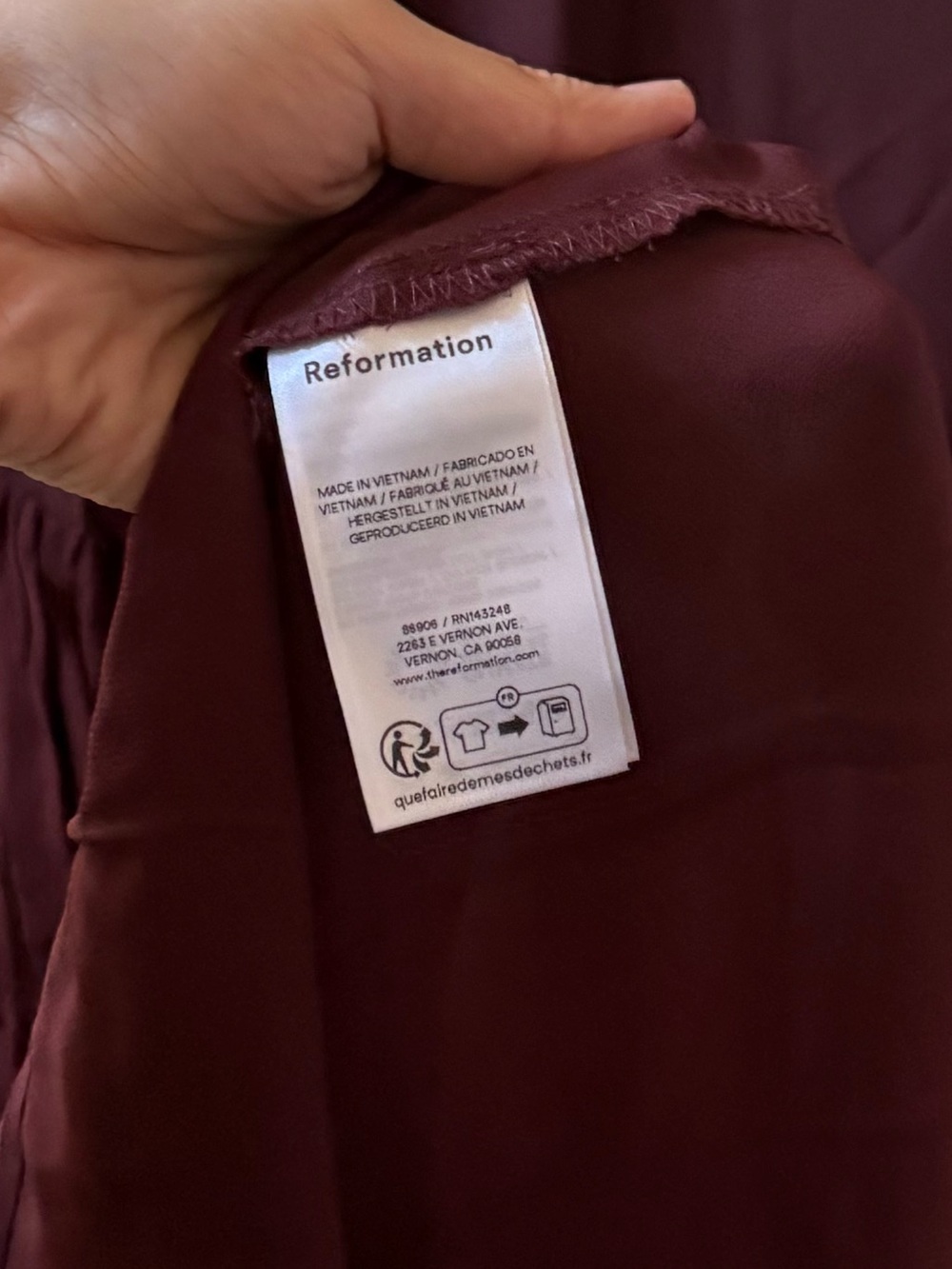 🆕 REFORMATION Camella Maxi Dress in Mahogany Sz 6 - Picture 6 of 7